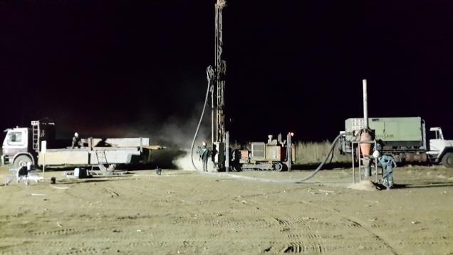 Night drilling of exploratory boreholes at Bisha Gold Mine, Eritrea Photo 10: Night drilling of exploratory boreholes at Bisha Gold Mine, Eritrea